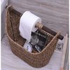 Vintiquewise Free Standing Magazine and Toilet Paper Holder Basket with Wooden Rod QI003417
